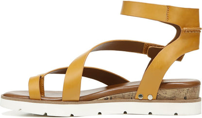Franco Sarto Franco Daven Gladiator Sandal Goldenrod Faux Leather