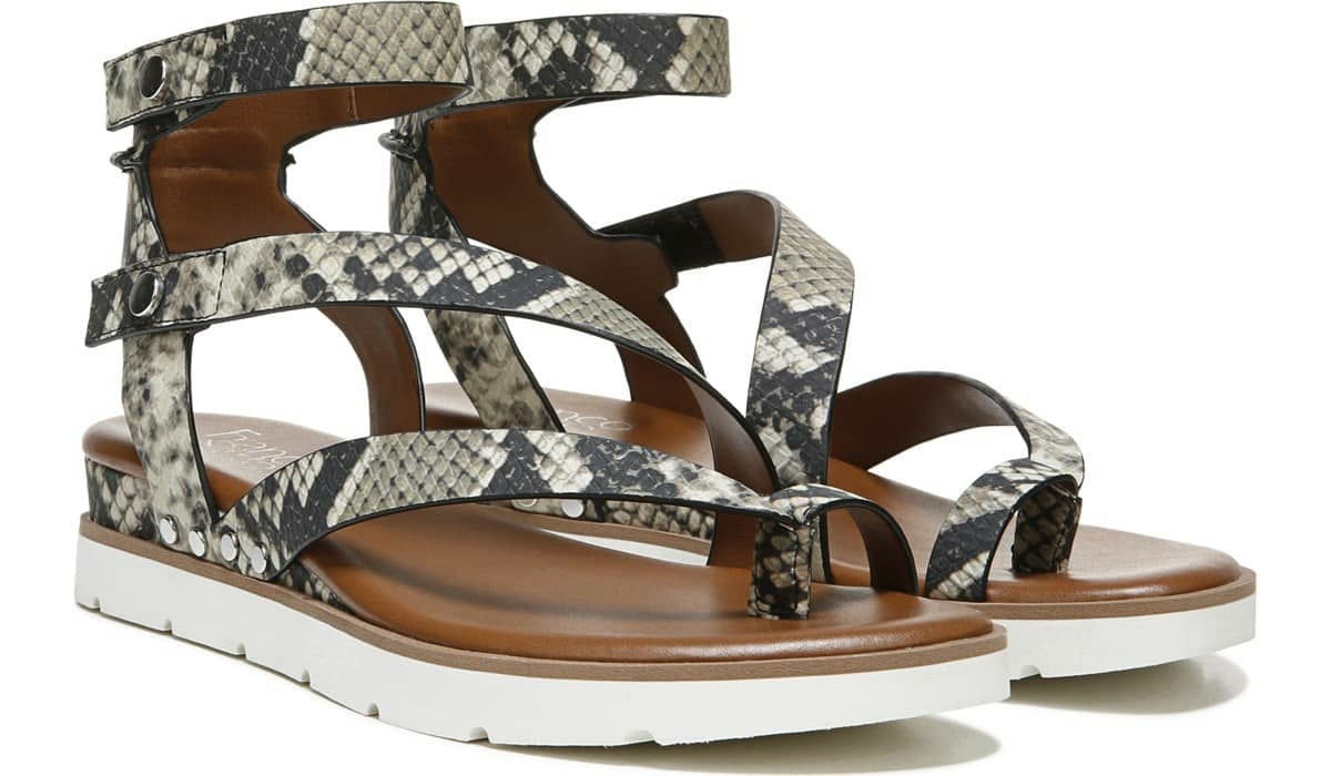 Franco Sarto Franco Daven Gladiator Sandal Roccia Snake Faux Leather