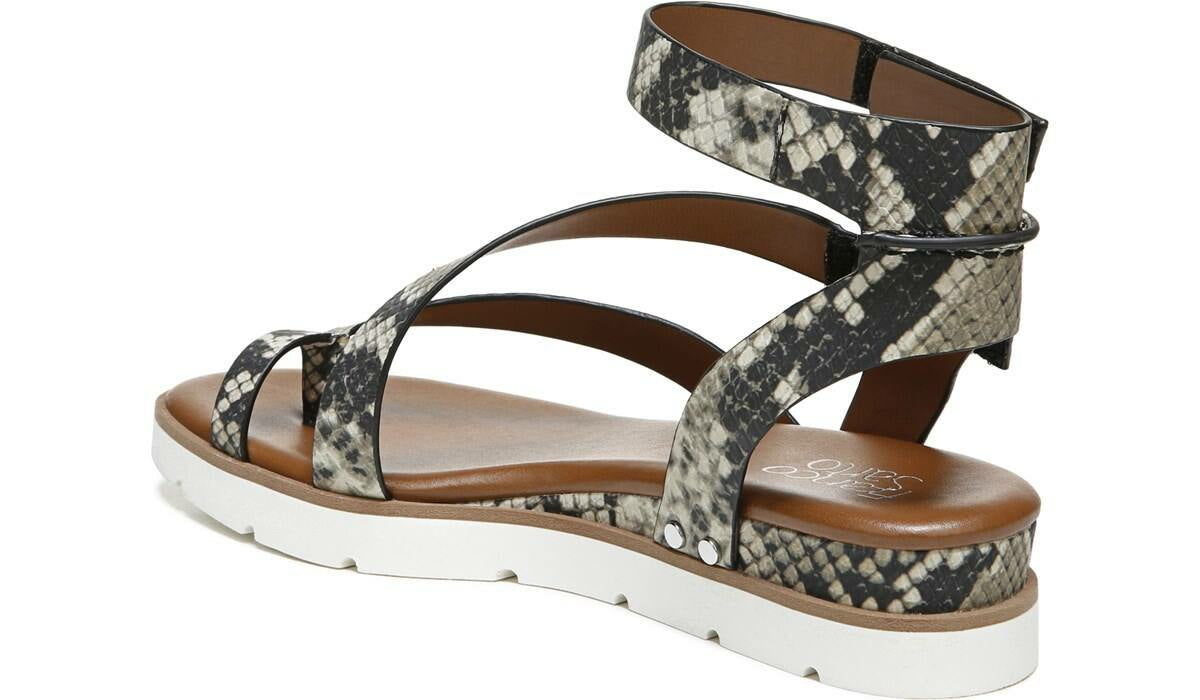 Franco Sarto Franco Daven Gladiator Sandal Roccia Snake Faux Leather