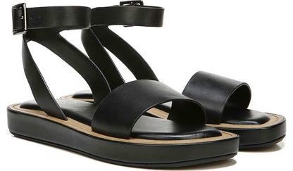 Franco Sarto Franco Eden Platform Sandal Black Leather