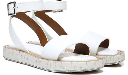 Franco Sarto Franco Eden Platform Sandal White Snake Print Faux Leather