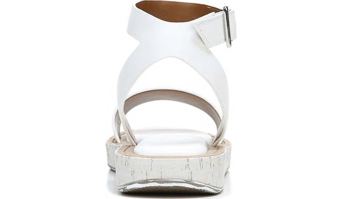 Franco Sarto Franco Eden Platform Sandal White Snake Print Faux Leather