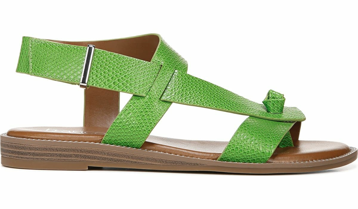 Franco Sarto Franco Glenni Sandal Green Apple Snake Faux Leather