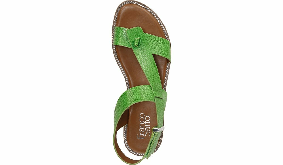 Franco Sarto Franco Glenni Sandal Green Apple Snake Faux Leather
