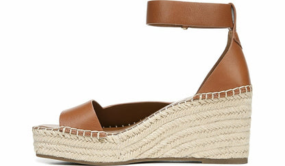 Franco Sarto Franco Camera Espadrille Wedge Sandal Cognac Leather