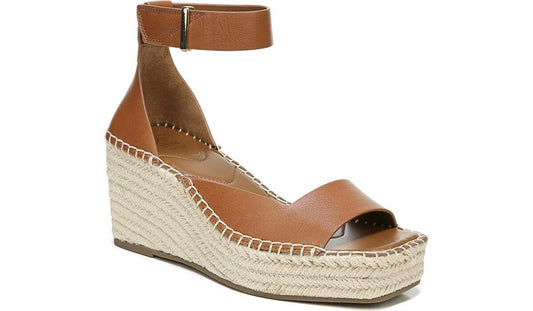 Franco Sarto Franco Camera Espadrille Wedge Sandal Cognac Leather