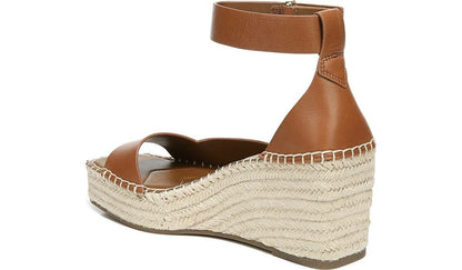 Franco Sarto Franco Camera Espadrille Wedge Sandal Cognac Leather