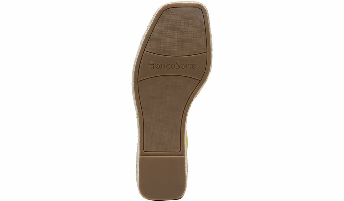 Franco Sarto Franco Camera Espadrille Wedge Sandal Limeade Snake Faux Leather
