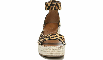 Franco Sarto Franco Camera Espadrille Wedge Sandal Leopard Calf Hair