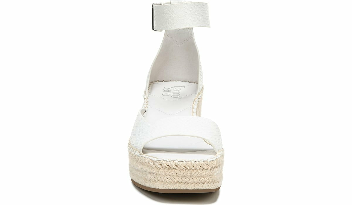 Franco Sarto Franco Camera Espadrille Wedge Sandal Putty Snake Print Faux Leather