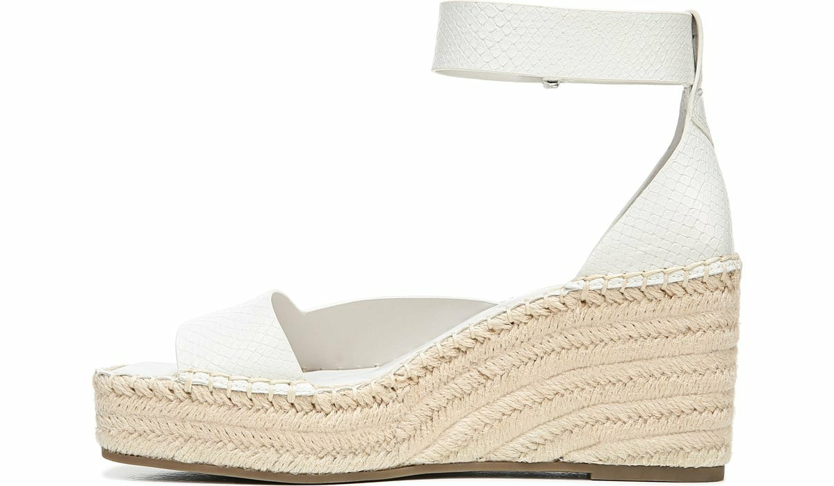 Franco Sarto Franco Camera Espadrille Wedge Sandal Putty Snake Print Faux Leather