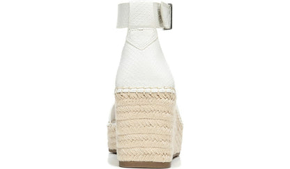 Franco Sarto Franco Camera Espadrille Wedge Sandal Putty Snake Print Faux Leather