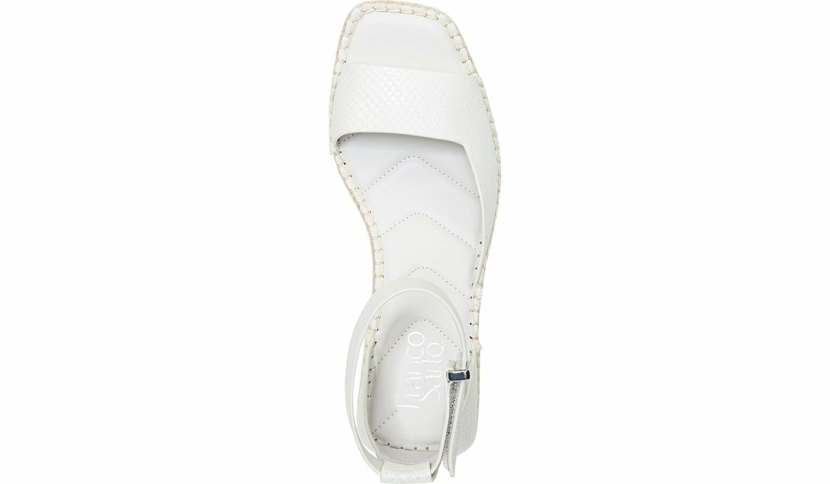 Franco Sarto Franco Camera Espadrille Wedge Sandal Putty Snake Print Faux Leather