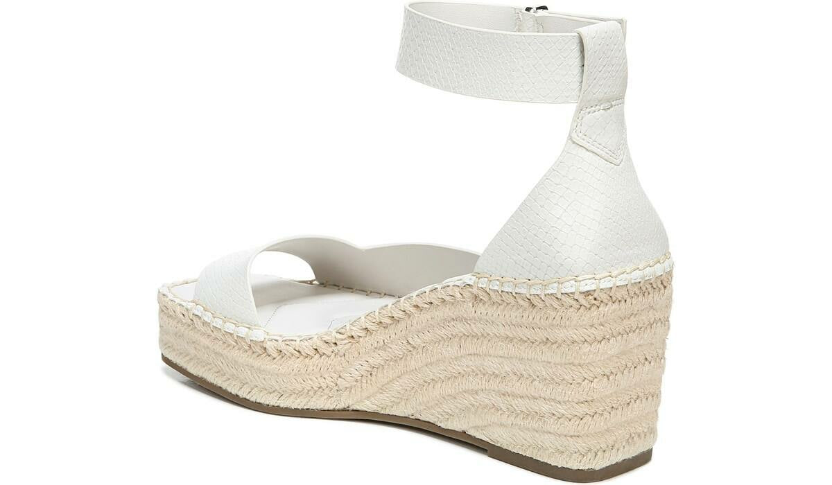 Franco Sarto Franco Camera Espadrille Wedge Sandal Putty Snake Print Faux Leather