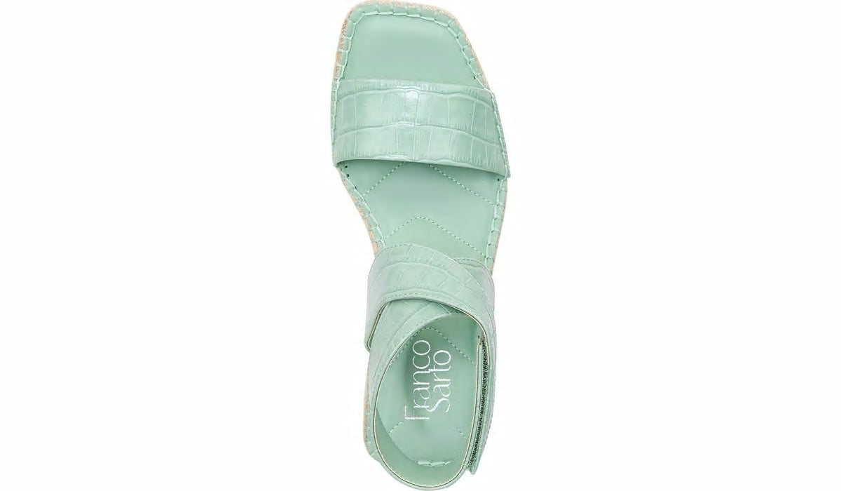Franco Sarto Franco Carezza Espadrille Wedge Sandal Mint Leather