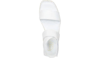 Franco Sarto Franco Carezza Espadrille Wedge Sandal White Leather