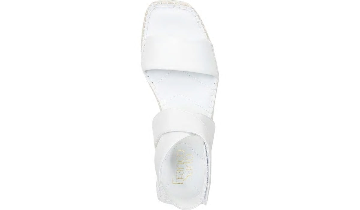 Franco Sarto Franco Carezza Espadrille Wedge Sandal White Leather