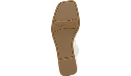 Franco Sarto Franco Carezza Espadrille Wedge Sandal White Leather