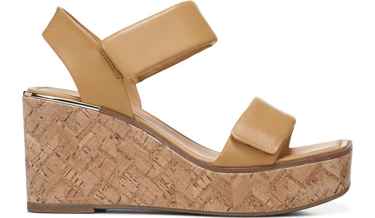 Franco Sarto Franco Sweety Platform Wedge Sandal Camel Leather