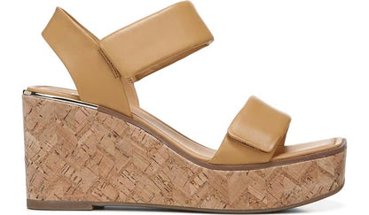 Franco Sarto Franco Sweety Platform Wedge Sandal Camel Leather