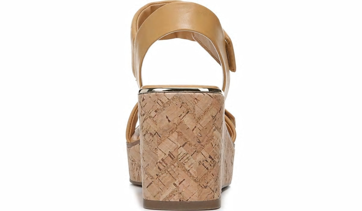 Franco Sarto Franco Sweety Platform Wedge Sandal Camel Leather
