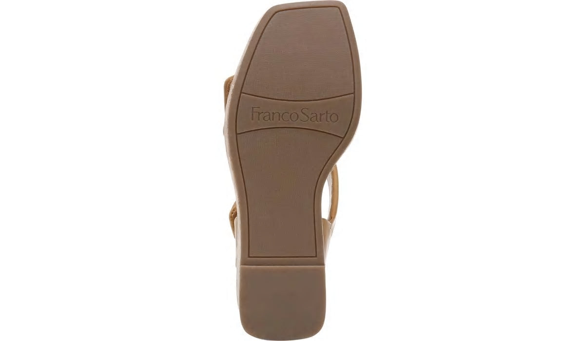 Franco Sarto Franco Sweety Platform Wedge Sandal Camel Leather