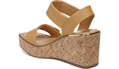 Franco Sarto Franco Sweety Platform Wedge Sandal Camel Leather