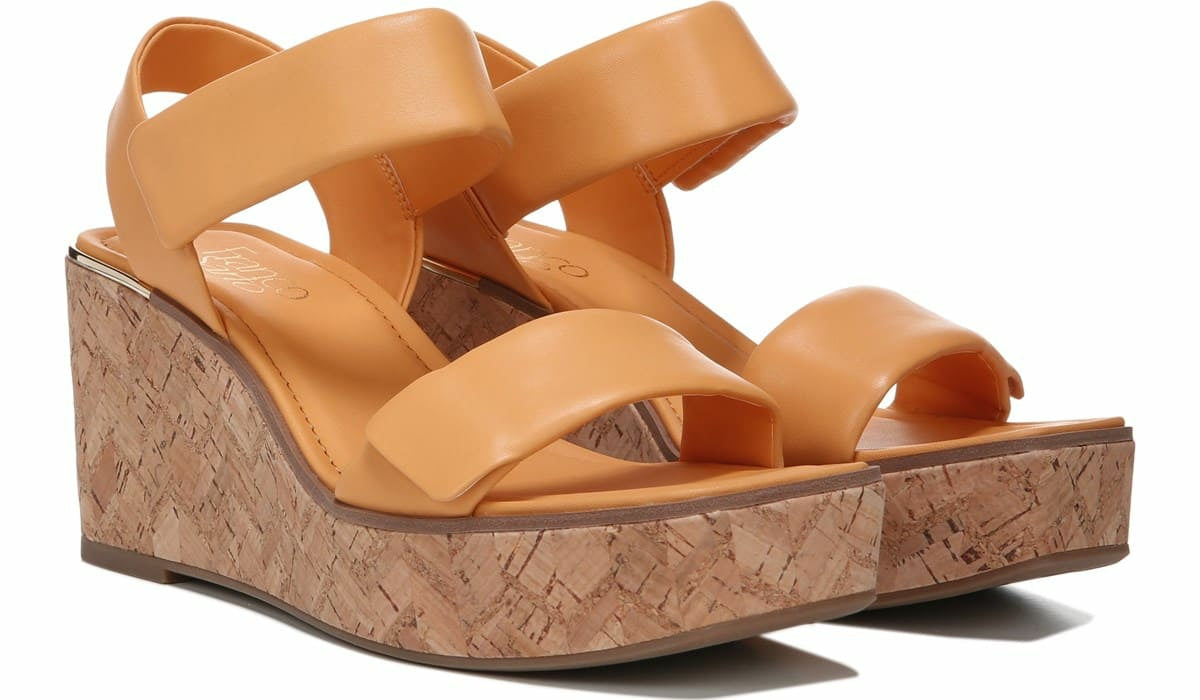 Franco Sarto Franco Sweety Platform Wedge Sandal Cantaloupe Leather