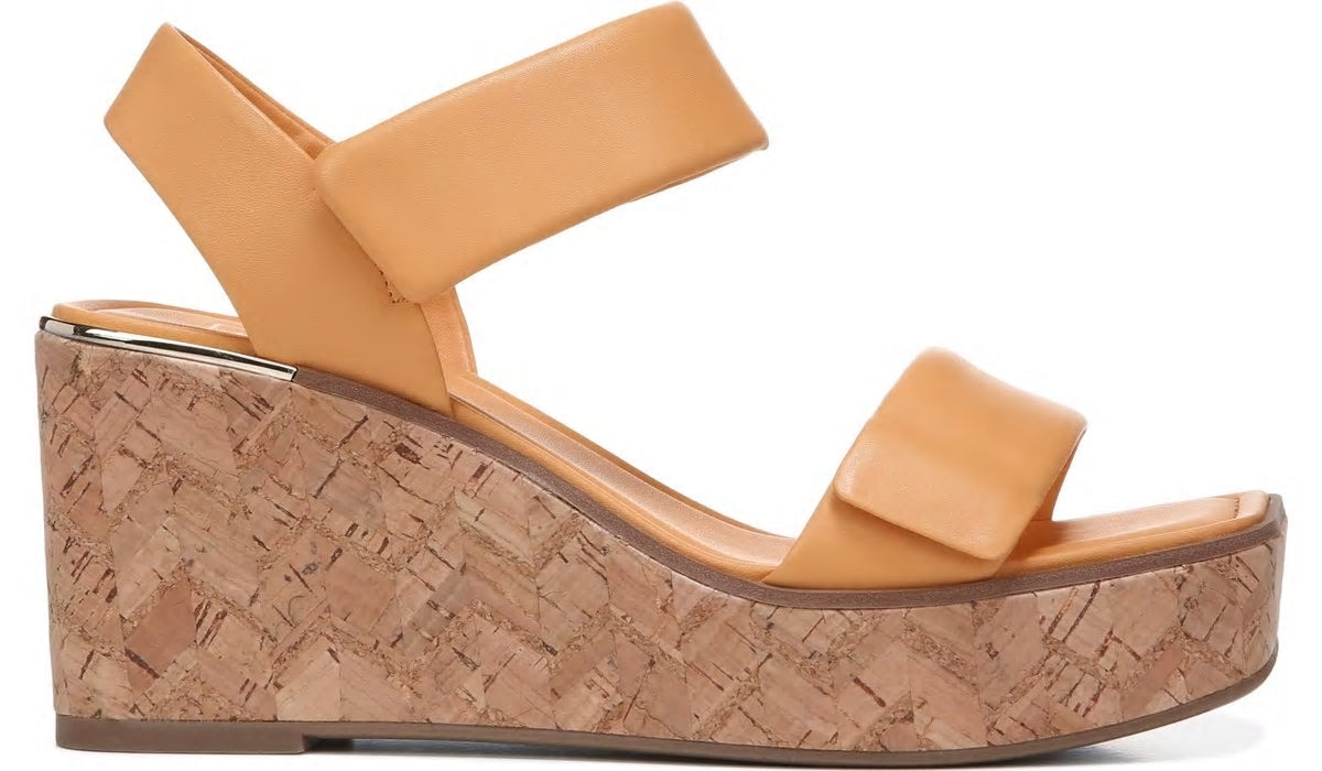 Franco Sarto Franco Sweety Platform Wedge Sandal Cantaloupe Leather