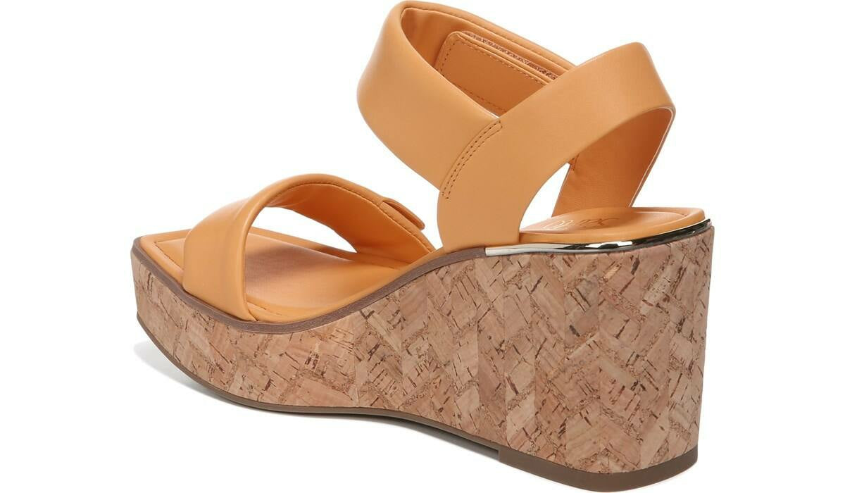 Franco Sarto Franco Sweety Platform Wedge Sandal Cantaloupe Leather