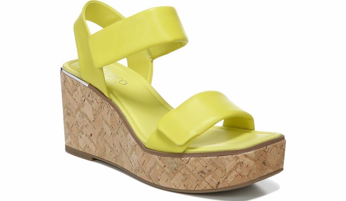 Franco Sarto Franco Sweety Platform Wedge Sandal Limeade Leather
