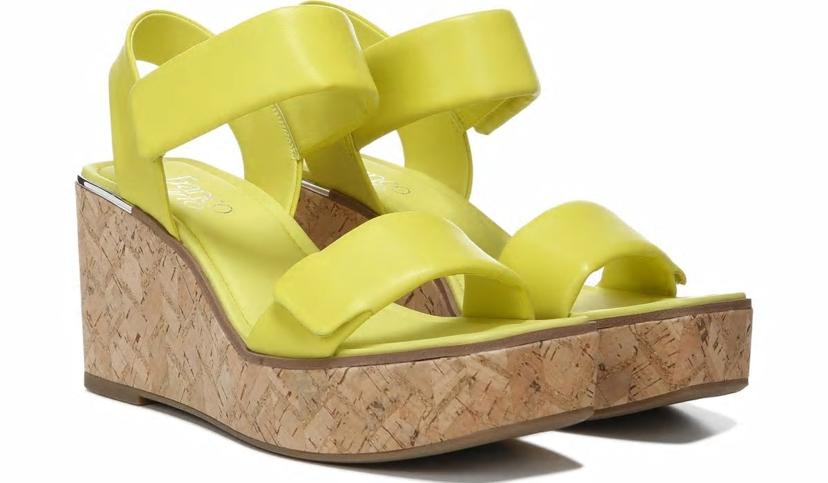 Franco Sarto Franco Sweety Platform Wedge Sandal Limeade Leather