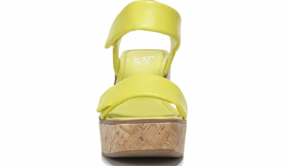Franco Sarto Franco Sweety Platform Wedge Sandal Limeade Leather