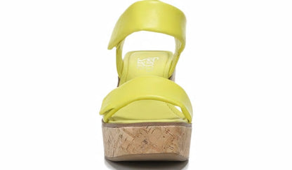 Franco Sarto Franco Sweety Platform Wedge Sandal Limeade Leather