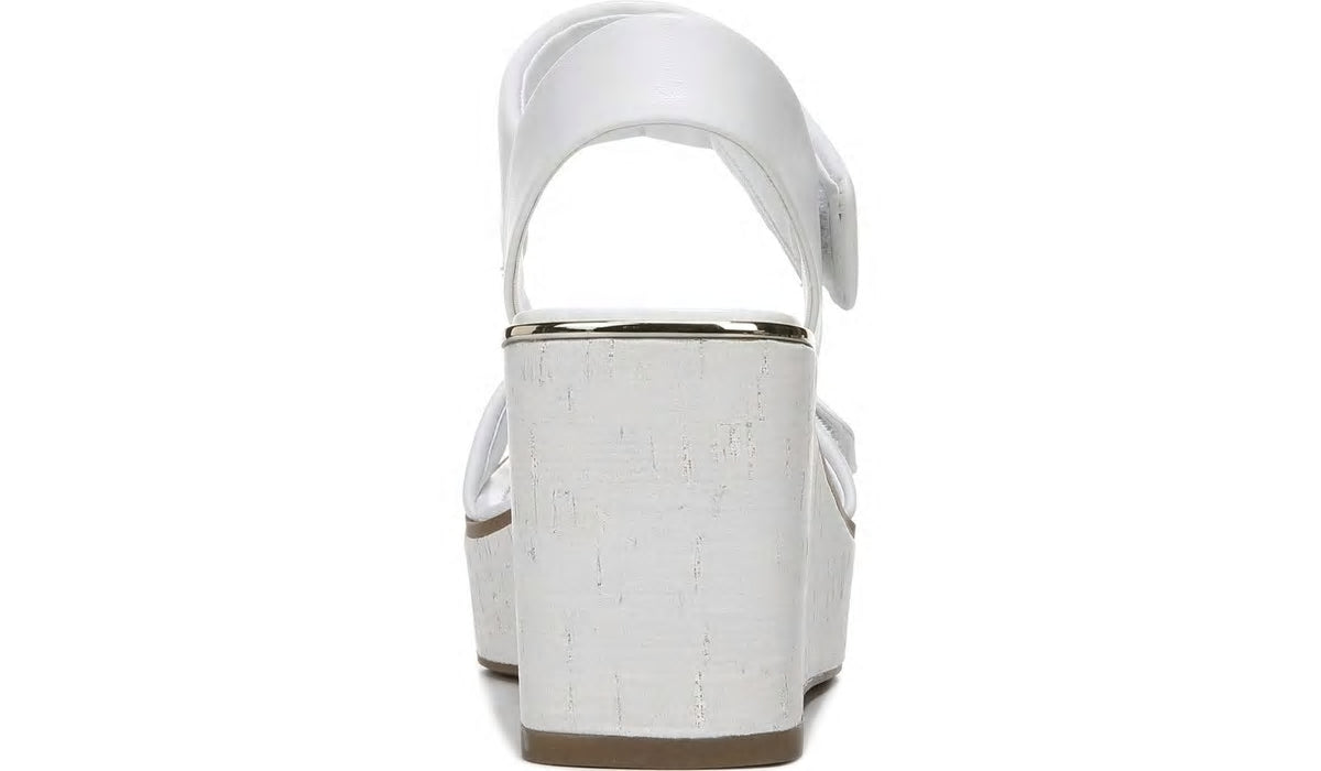Franco Sarto Franco Sweety Platform Wedge Sandal White Leather