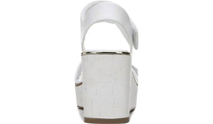 Franco Sarto Franco Sweety Platform Wedge Sandal White Leather