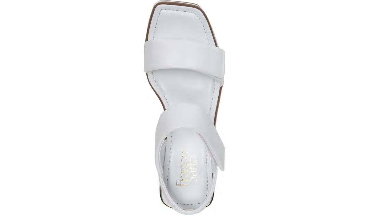Franco Sarto Franco Sweety Platform Wedge Sandal White Leather