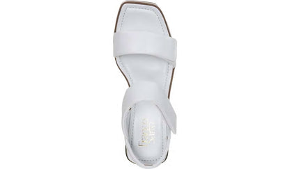 Franco Sarto Franco Sweety Platform Wedge Sandal White Leather