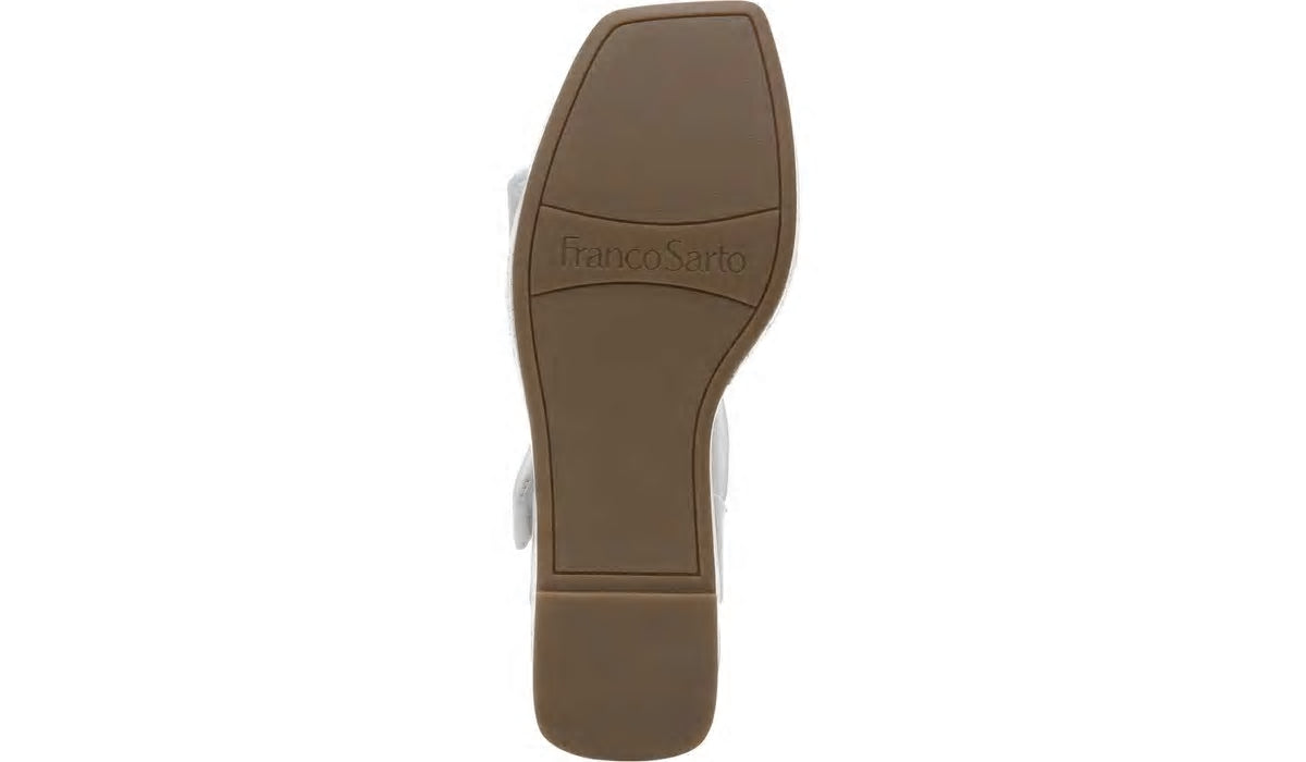 Franco Sarto Franco Sweety Platform Wedge Sandal White Leather