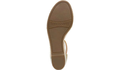 Franco Sarto Franco Clemens Espadrille Wedge Sandal Multi Snake Print Faux Leather
