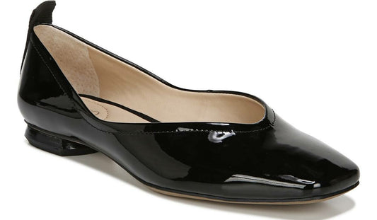 Franco Sarto Franco Ailee Flat Black Faux Patent