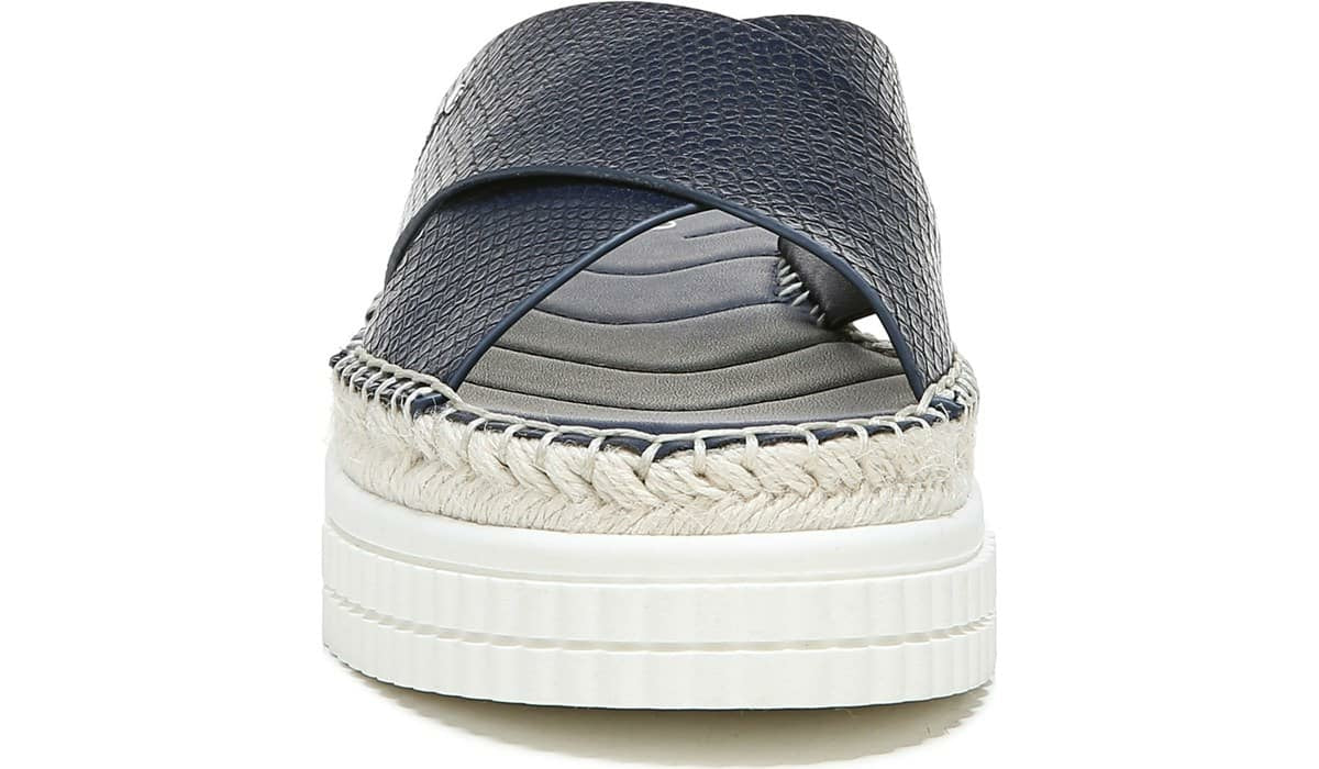 Franco Sarto Franco Barb Platform Slide Sandal French Navy Faux Leather