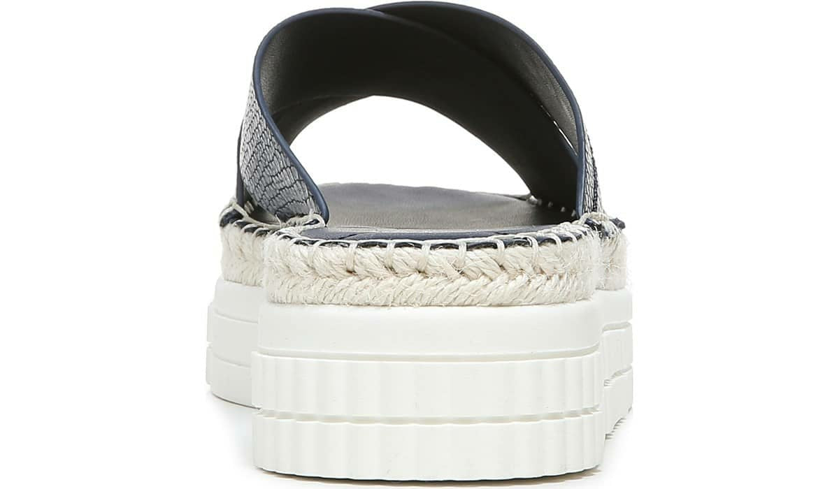 Franco Sarto Franco Barb Platform Slide Sandal French Navy Faux Leather