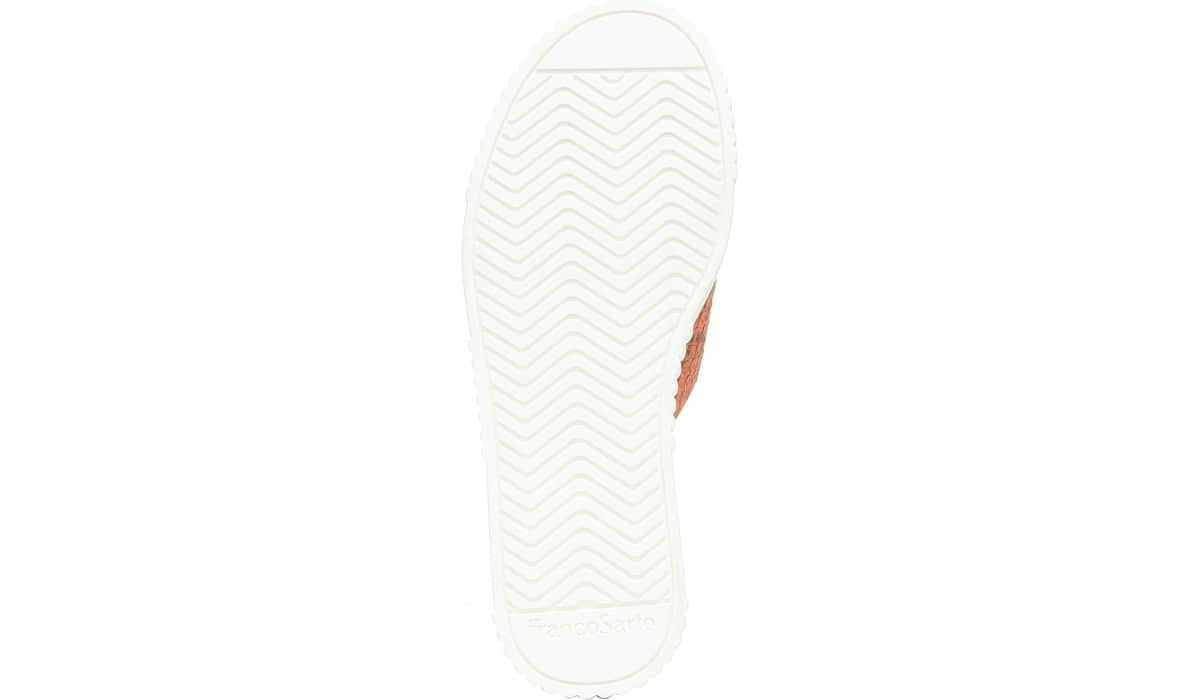 Franco Sarto Franco Barb Platform Slide Sandal Vivid Coral Leather