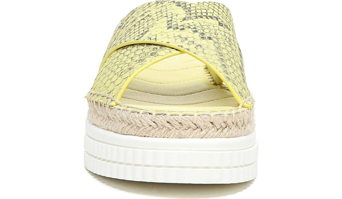 Franco Sarto Franco Barb Platform Slide Sandal Citron Leather