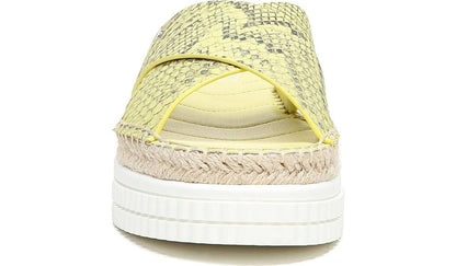 Franco Sarto Franco Barb Platform Slide Sandal Citron Leather