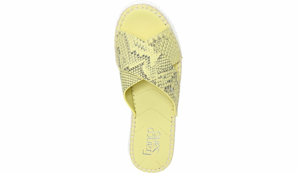 Franco Sarto Franco Barb Platform Slide Sandal Citron Leather