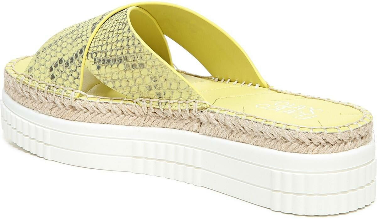Franco Sarto Franco Barb Platform Slide Sandal Citron Leather