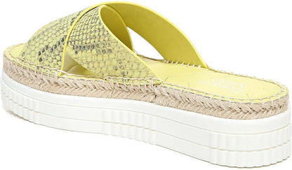 Franco Sarto Franco Barb Platform Slide Sandal Citron Leather