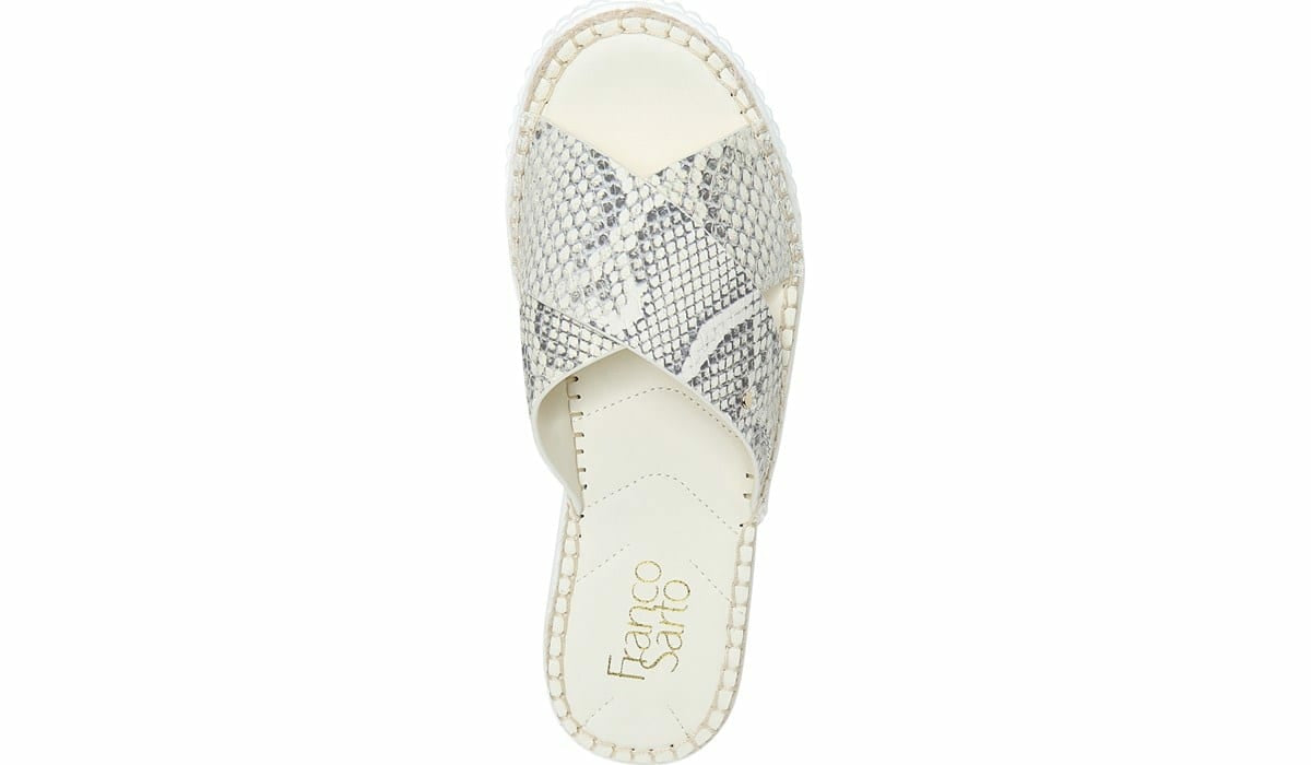Franco Sarto Franco Barb Platform Slide Sandal Natural Leather